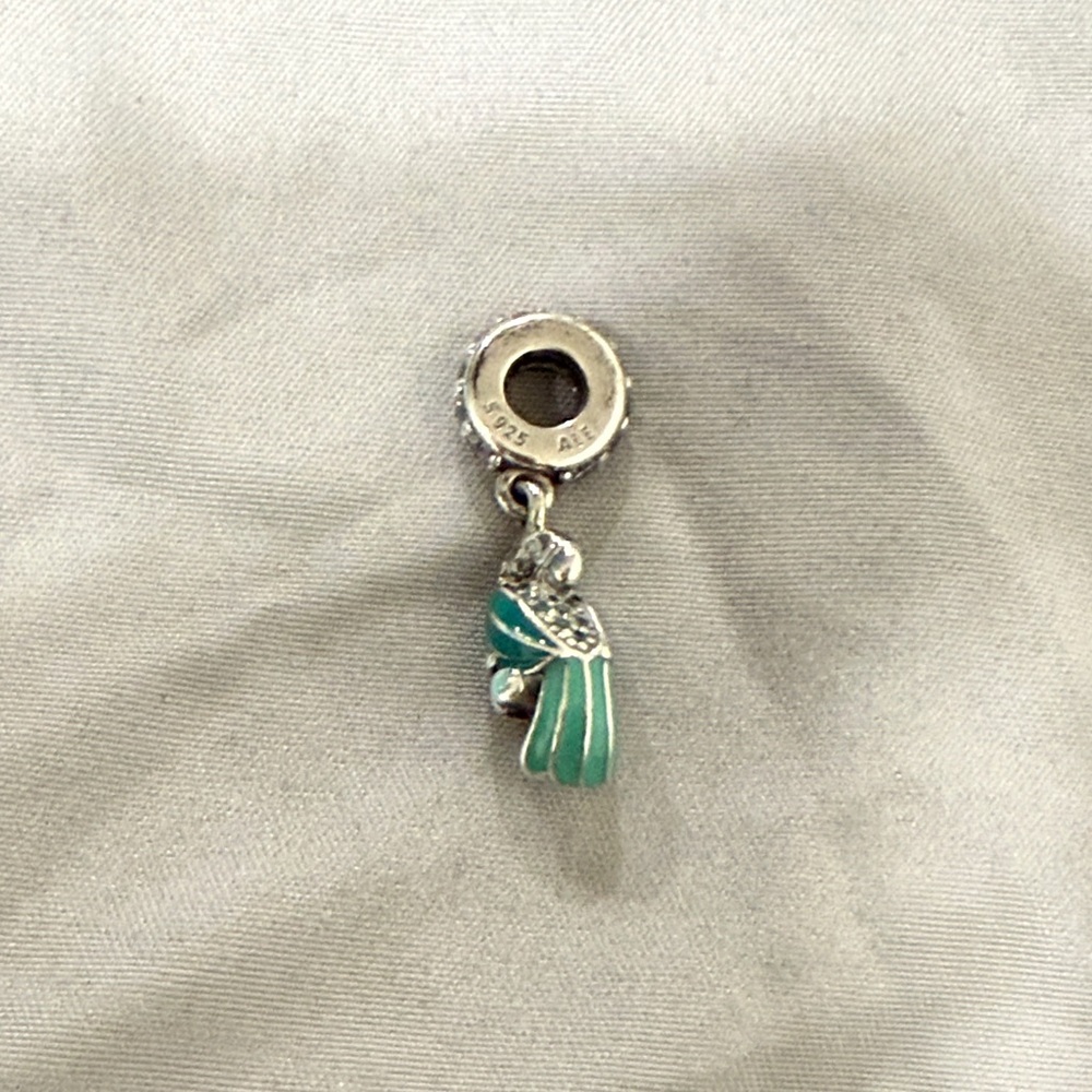 SOLD - Pandora Teal Parrot Charm